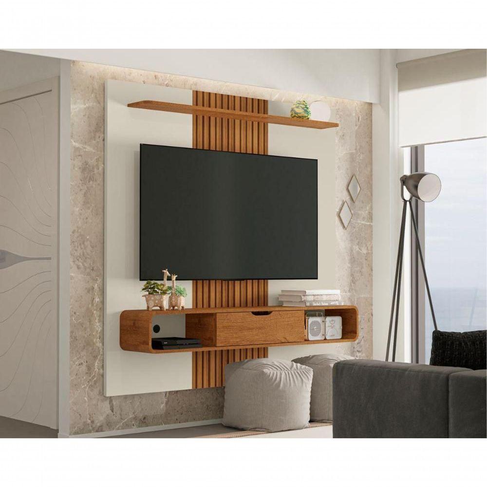 Miniatura Painel Para Tv Veneza Off White Naturalle Ripado