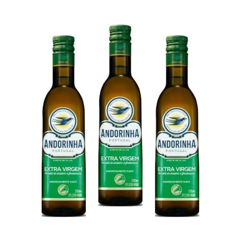 Miniatura Kit 3 Azeites de Oliva Andorinha Português Extra Virgem 500ml