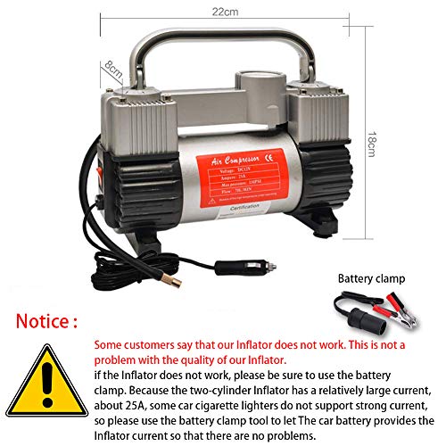 GSPSCN Mini Compressor de Ar Elétrico Automotivo 12V 150 PSI 25 A 110220V adaptadores