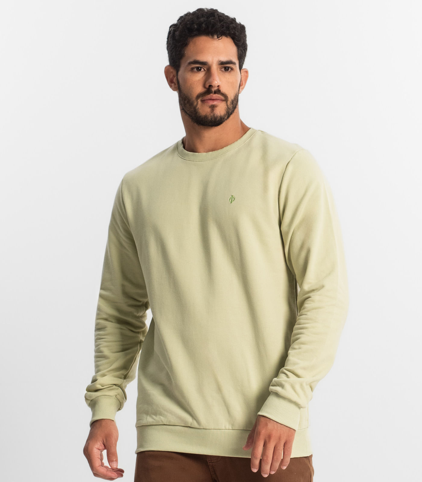 Miniatura Blusão Masculino Moletom Básico Diametro Verde G