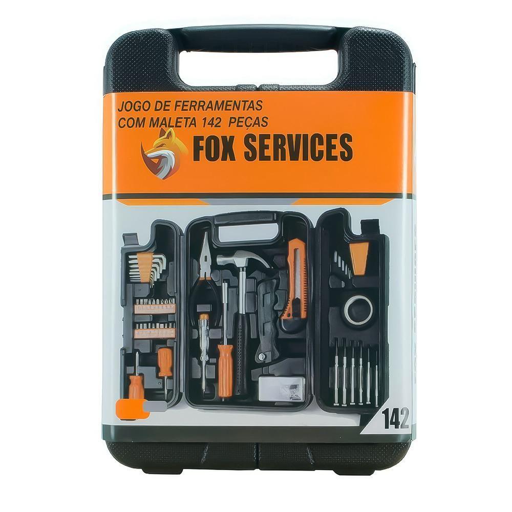 Miniatura Jogo De Ferramentas Fox Com Maleta 142 Peças