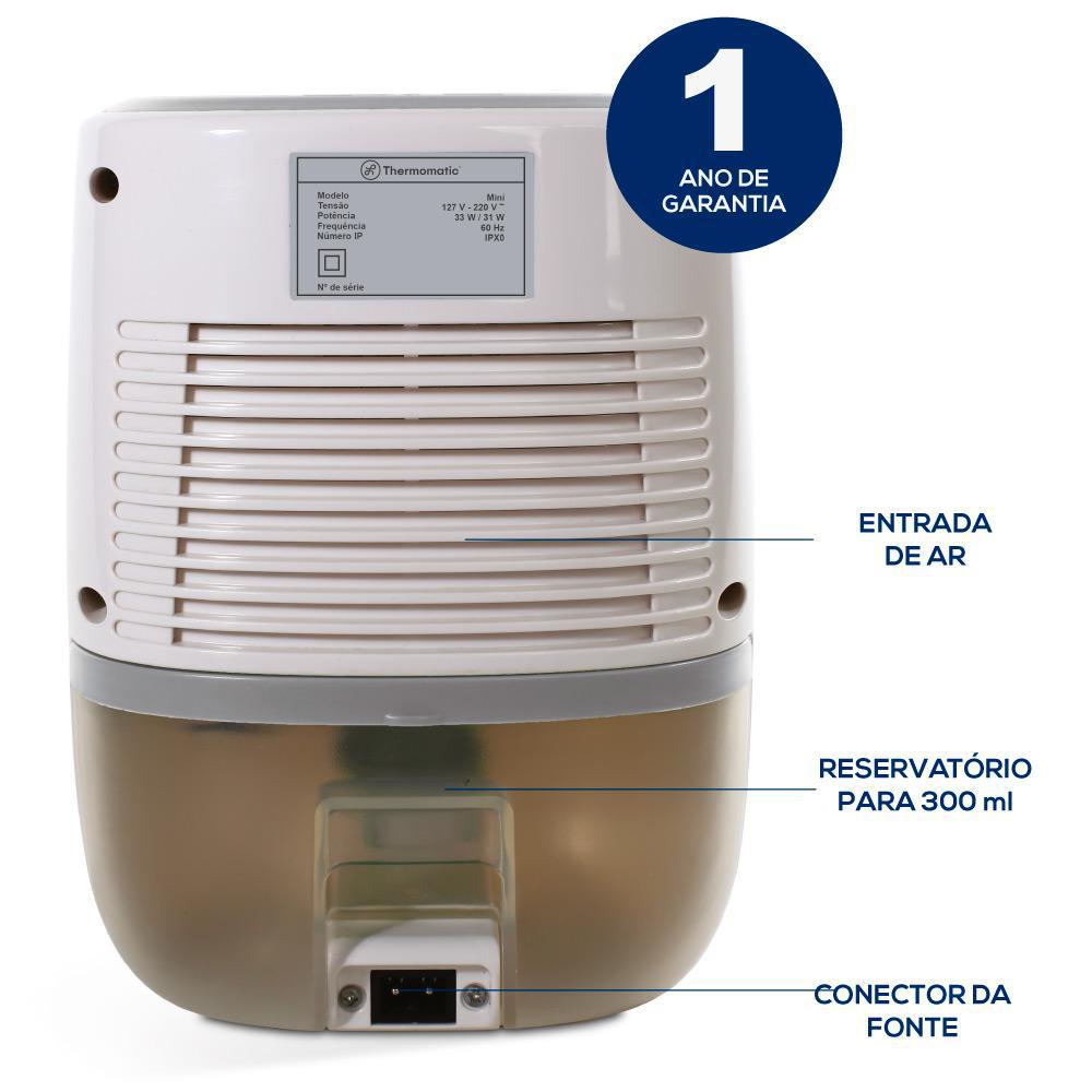 Miniatura Desumidificador Ar Compact Desidrat Mini Thermomatic Bivolt bivolt