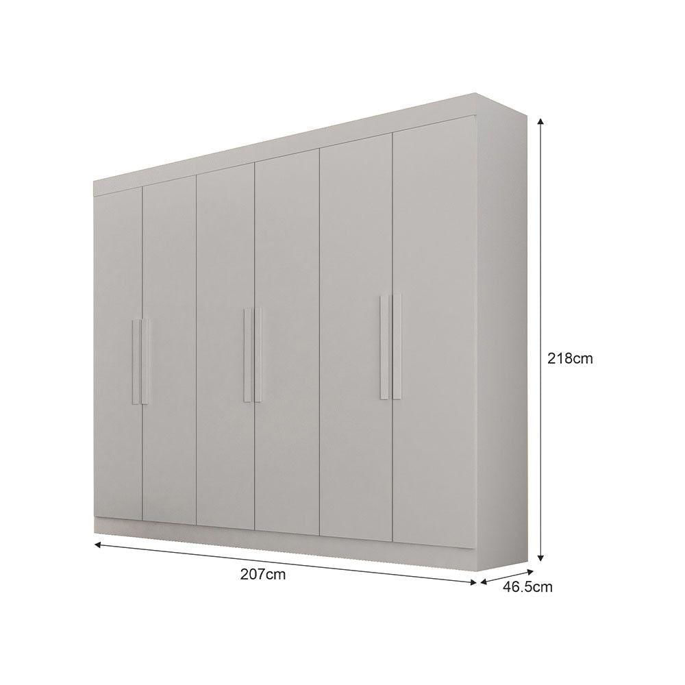 Miniatura Guarda Roupa 6 Portas Canadá Em Mdf Leifer Branco