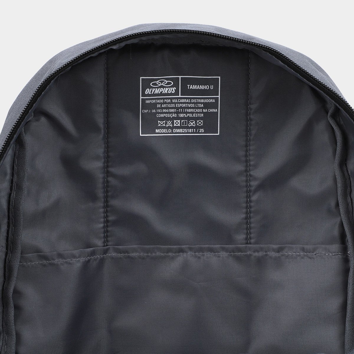 Miniatura Mochila Olympikus Basic New Cinza+Preto