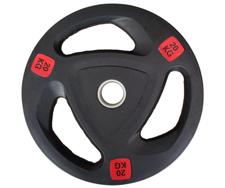 Miniatura Anilha Vulcanizada Import 20Kg - Halteres Treino Força