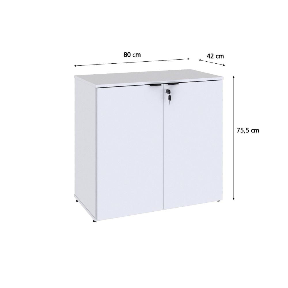 Miniatura Armário Baixo com 2 Portas 75ccm x 80cm x 42cm Branco