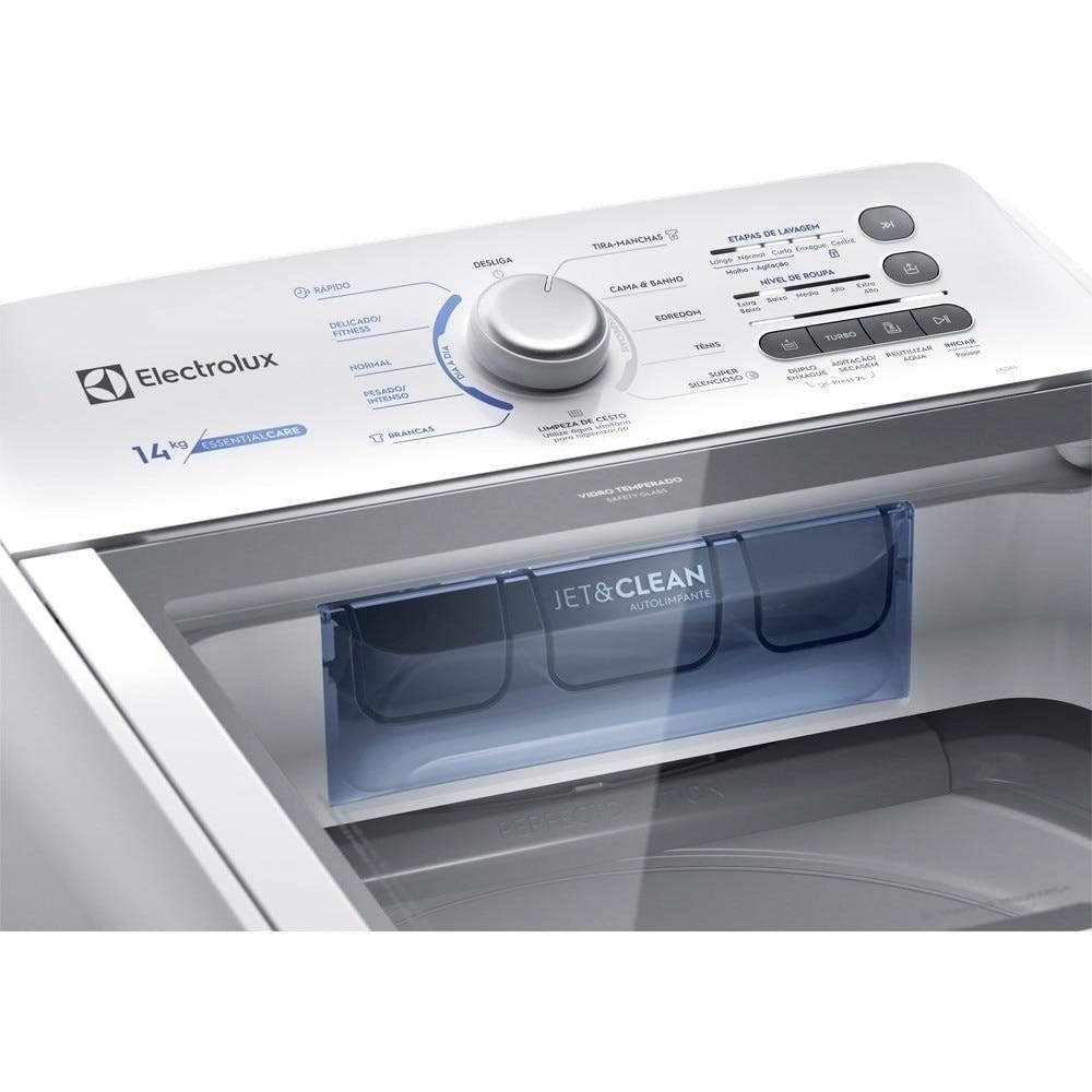Miniatura Máquina de Lavar Roupas Electrolux LED14 14 Kg Essential Care com Cesto Inox, Branco - 220 Volts