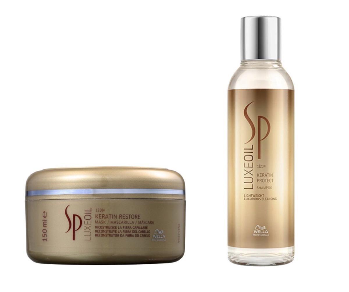 Miniatura Kit Shampoo E Máscara Wella Sp Luxe Oil Keratin
