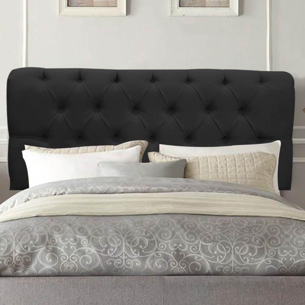Miniatura Painel Para Cama Box Casal 1,60 Cm Paris - Luxo House Cor:preto