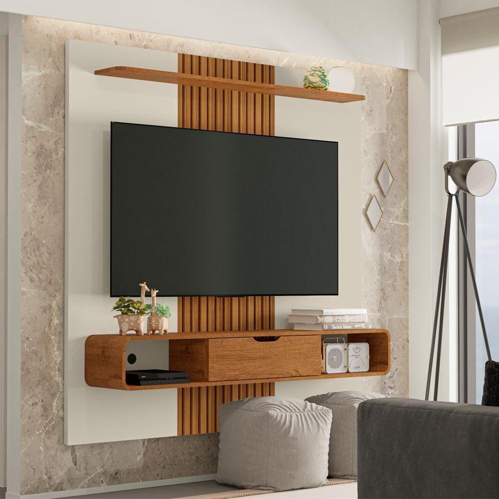 Miniatura Painel Para Tv Veneza Off White Naturalle Ripado
