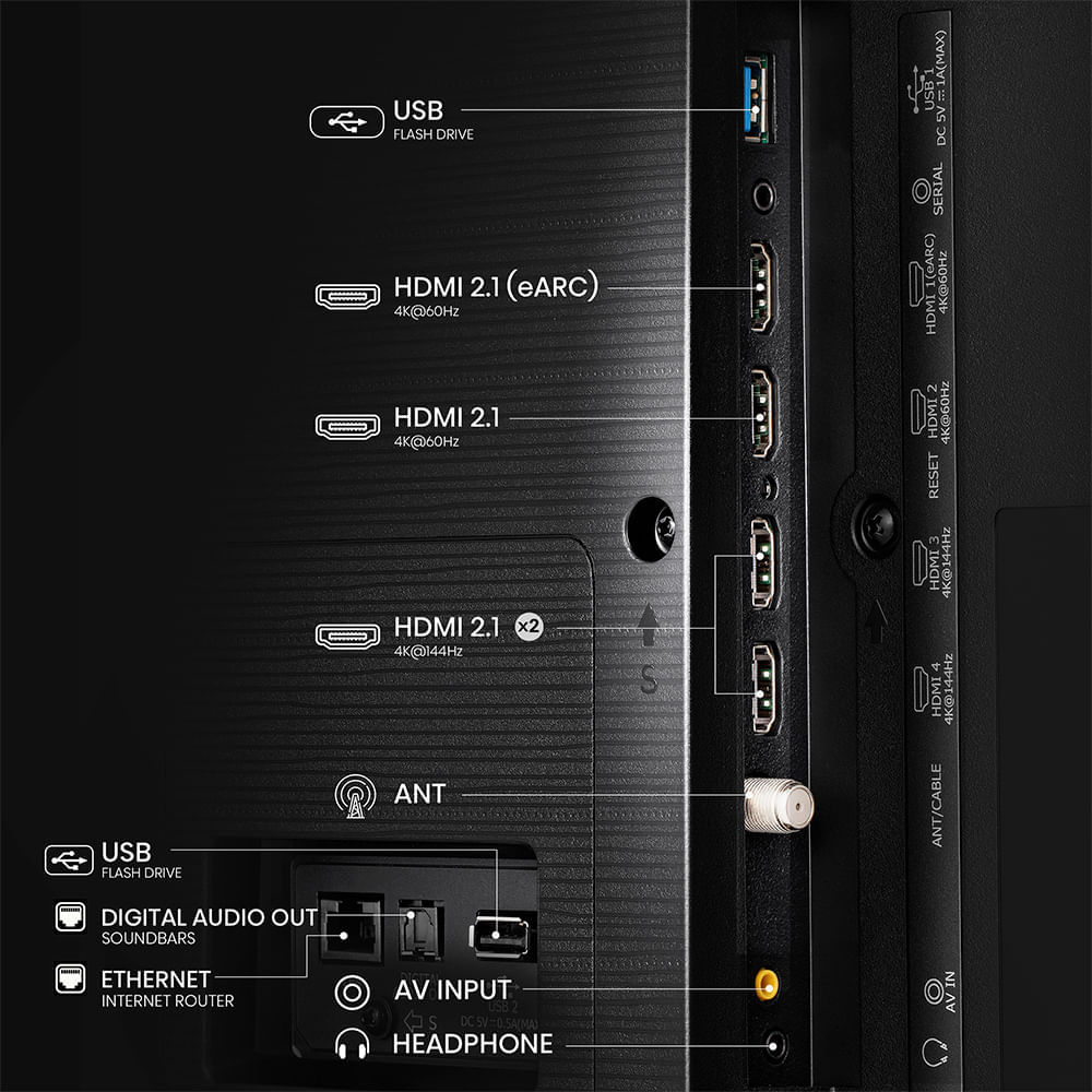 Smart TV Hisense QLED 4K 85" Polegadas com Dolby Vision, Dolby Gaming, Alexa e Google - 85Q7QG Bivolt