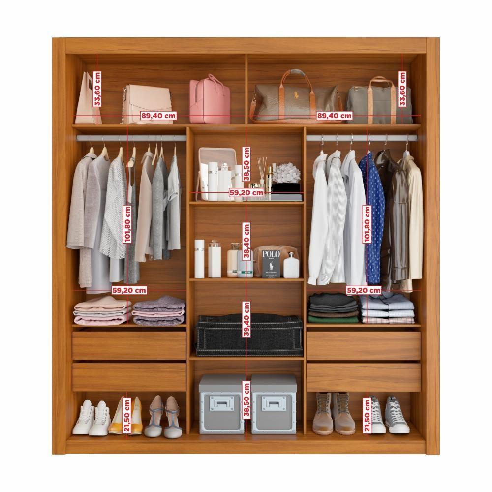Closet Modulado 6 Gavetas Freijó Amoudi Móveis Freijó