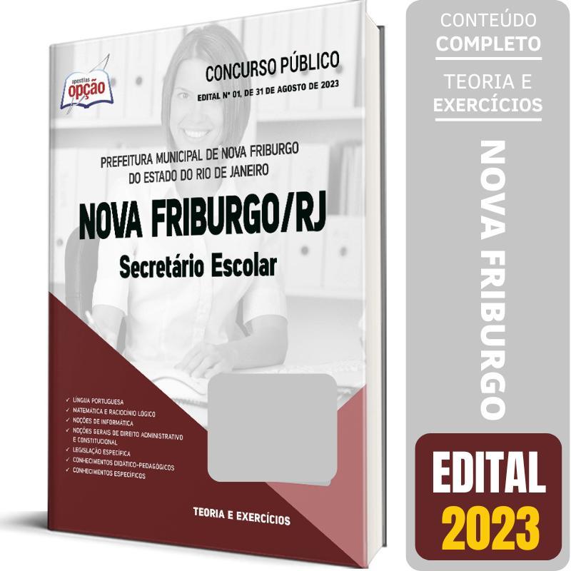 Miniatura Apostila Prefeitura Nova Friburgo Rj 2023 Secretário Escolar