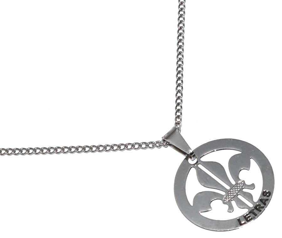 Miniatura Colar Cordão Minha Profissão Letras Aço Inox