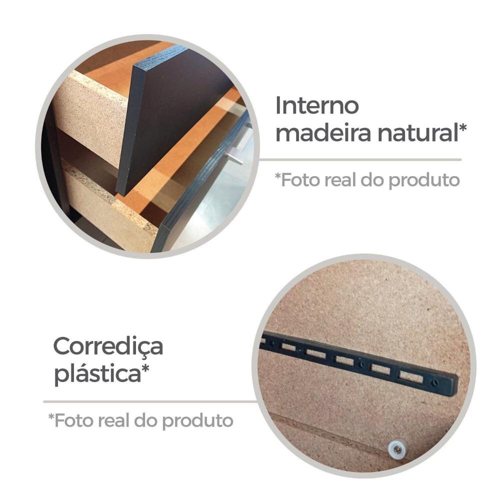 Miniatura Cômoda para Quarto 10 Gavetas Caribe Preto