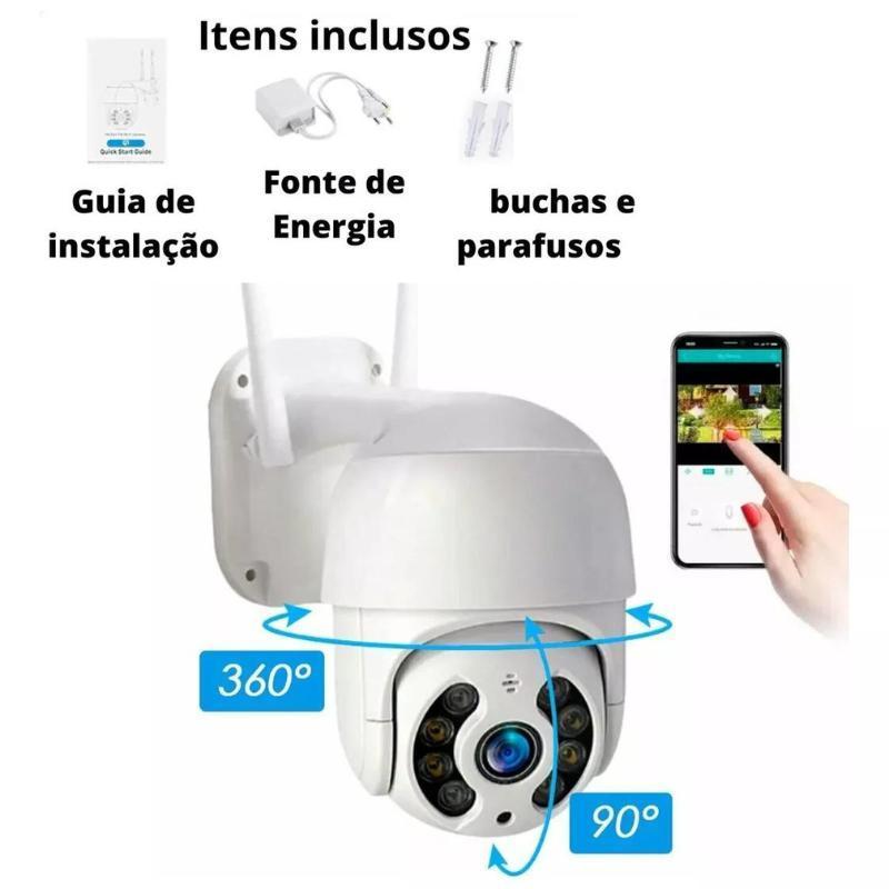 Kit 2 Wifi Ip Camera Ipc 360 Wireless Sem Fio A Prova Dágua
