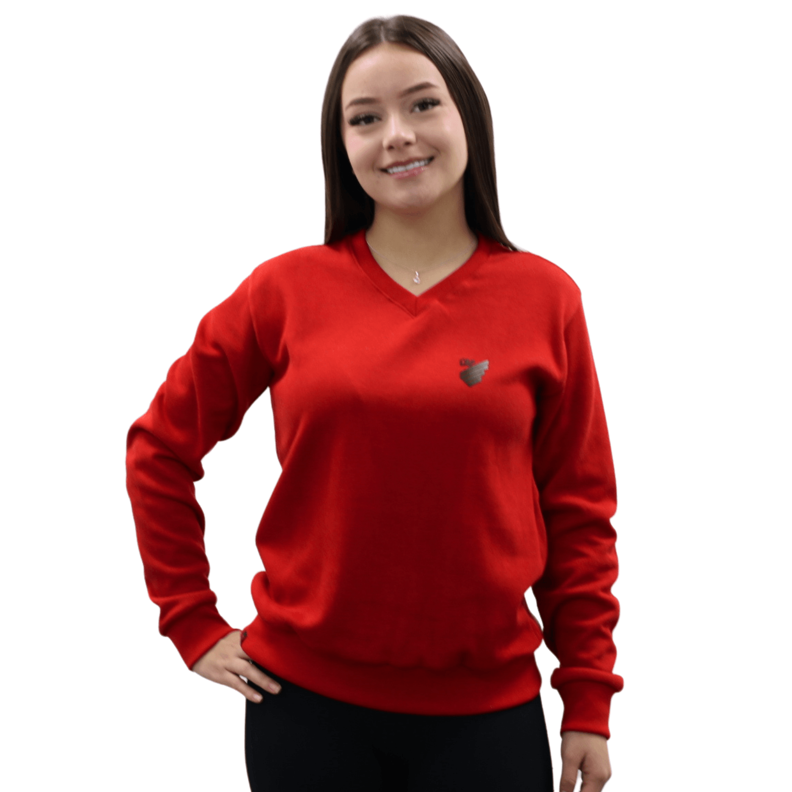 Miniatura Sueter Feminino Escudo Athletico Paranaense Gola V Vermelho TAM G