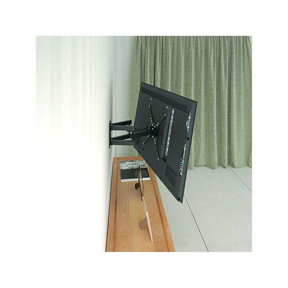 Miniatura Suporte Multivisao Triarticulado Incliacao Tv De 26 A 65 Polegadas Preto