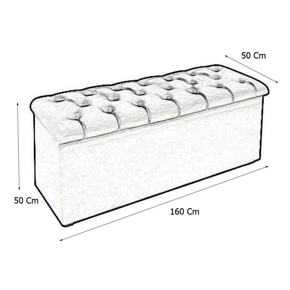 Miniatura Calçadeira Baú Giovana Queen 160cm Suede Preto