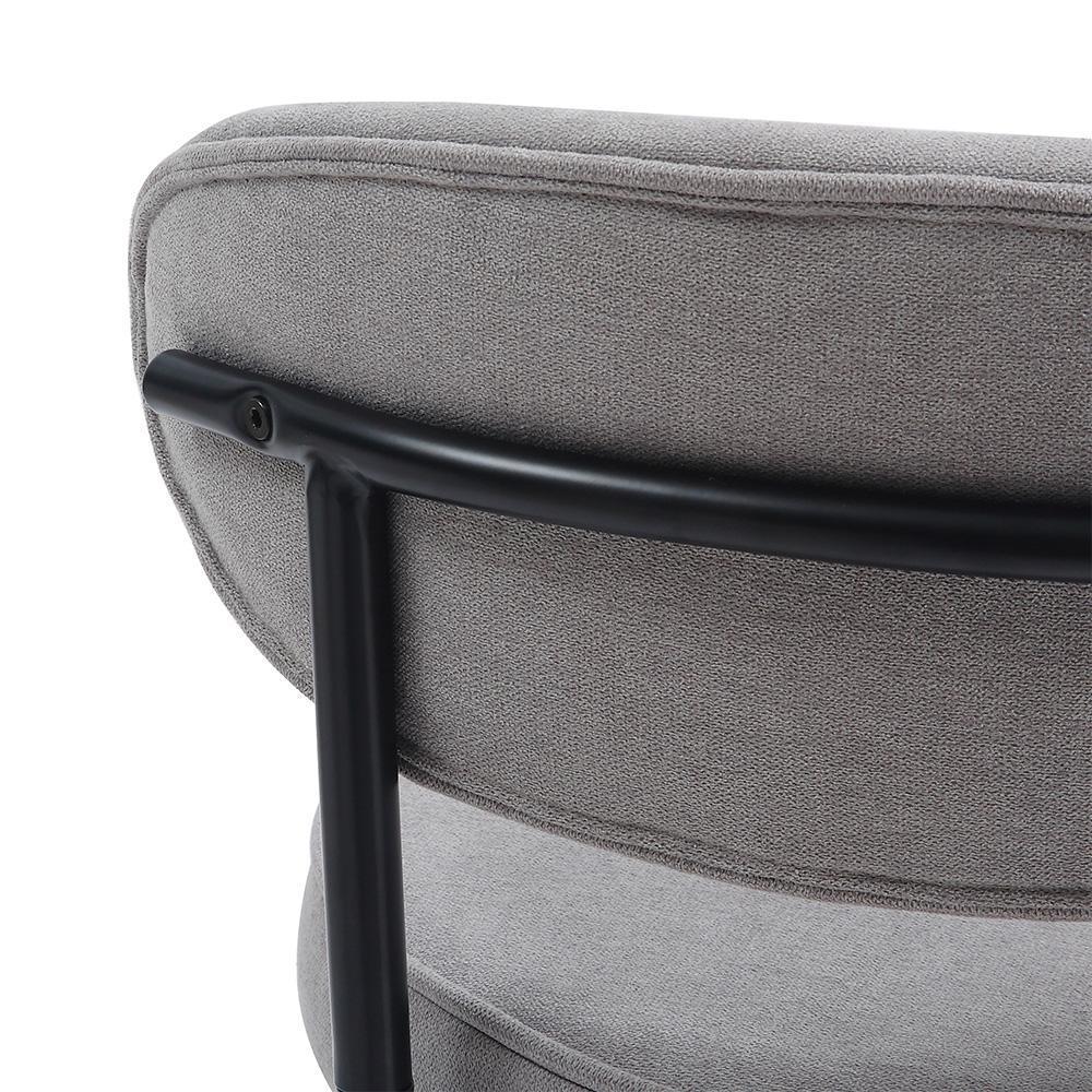 Banqueta De Cozinha Eva Tecido Rivatti - Cinza