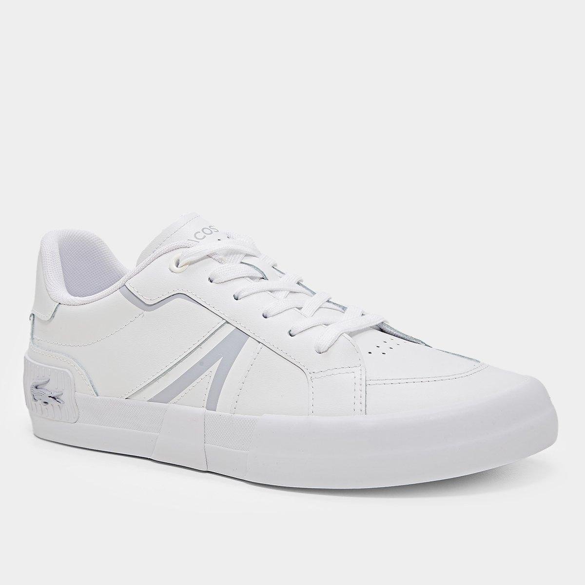 Miniatura Tênis Lacoste L004 Masculino Branco+Cinza - 38