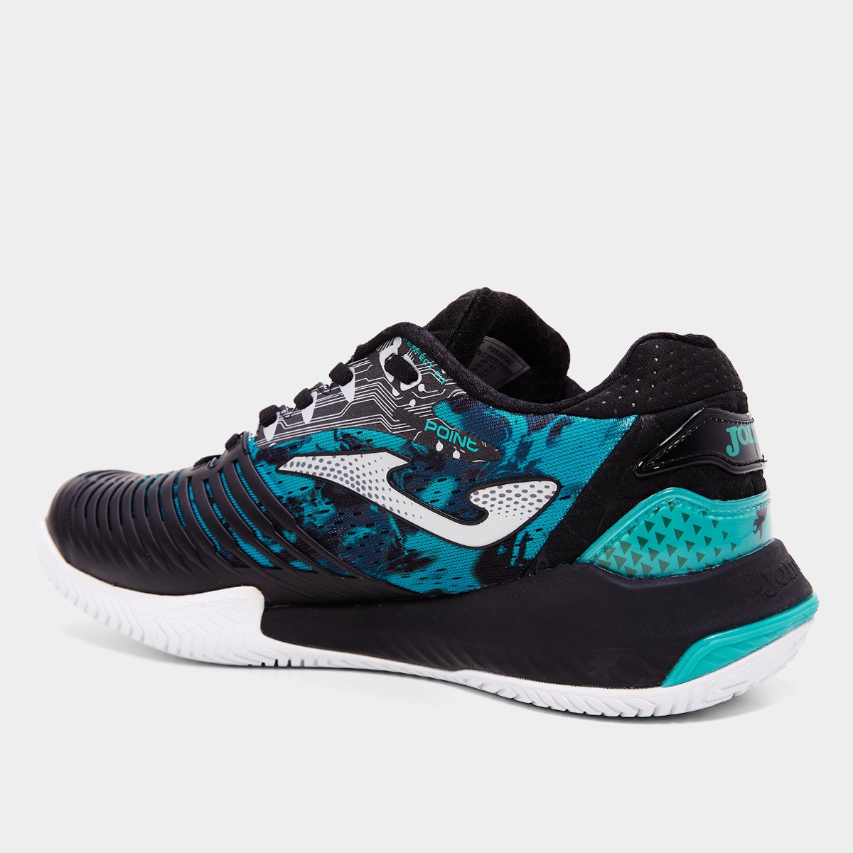 Miniatura Tênis Joma Point All Court Masculino Preto+Azul Turquesa - 39