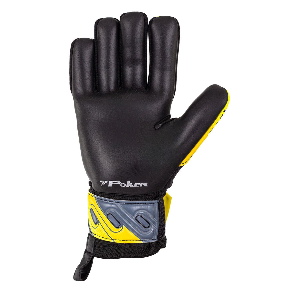 Miniatura Luva de Goleiro Campo Profissional Poker Basic Pro Preto+Amarelo - 09