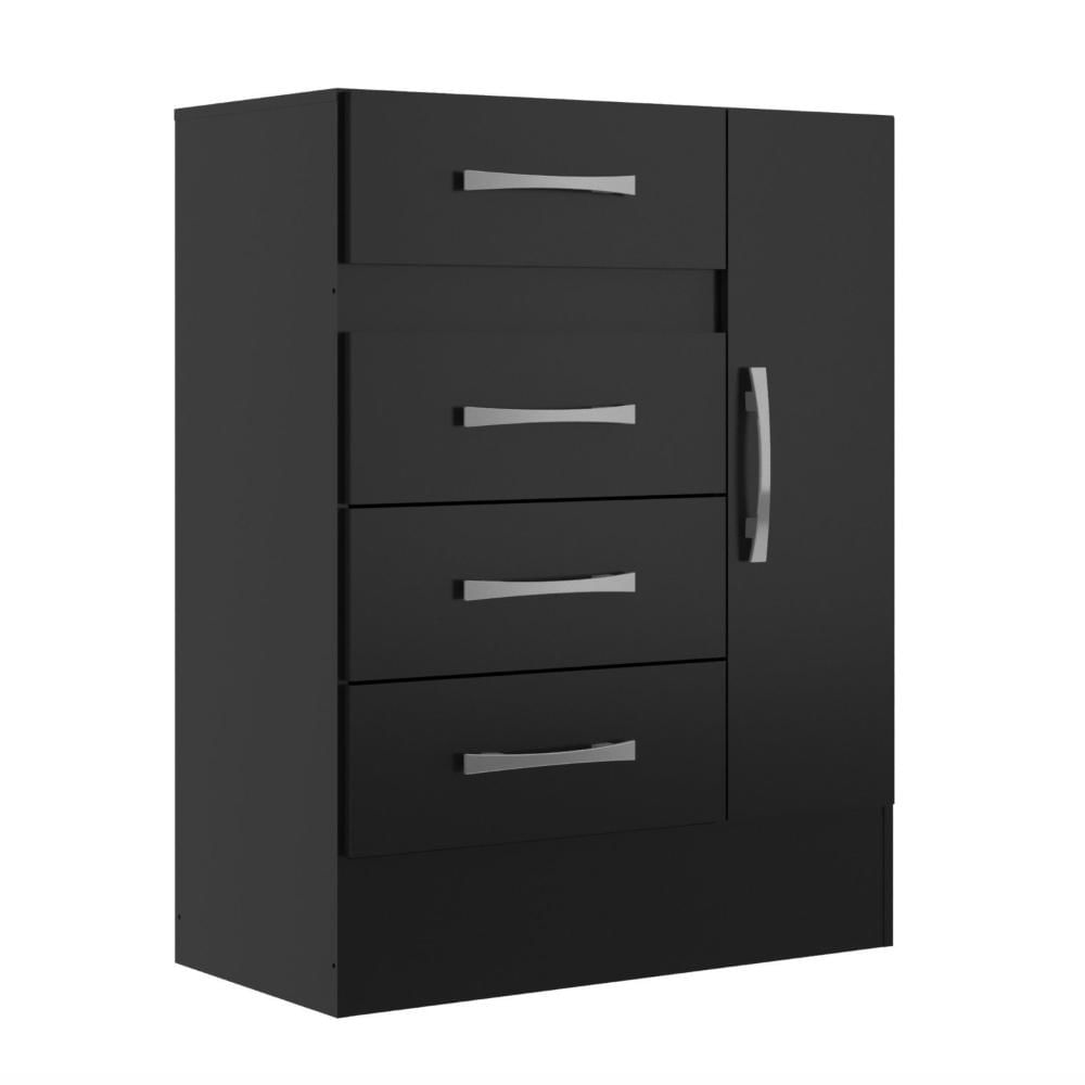 Miniatura Cômoda Sapateira Grande 4 Gavetas 1 Porta MARRON