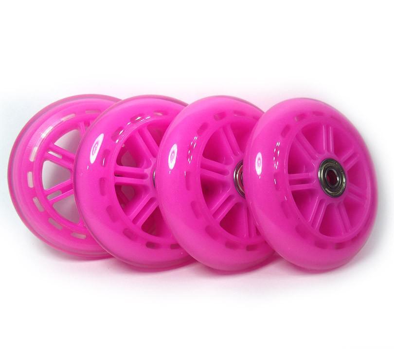 Miniatura Kit Roda Patins Silicone 4 Uni Patinete Rodinhas Rosa Abec 7