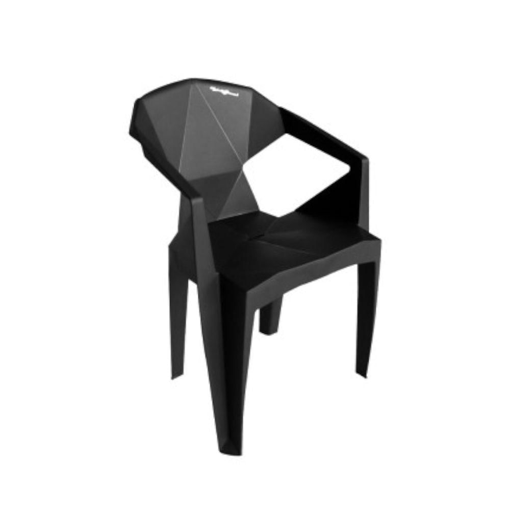 Miniatura Conjunto Sala De Jantar Redonda Industrial 1,50 Com 6 Cadeiras Pretas New Alegra Marrom