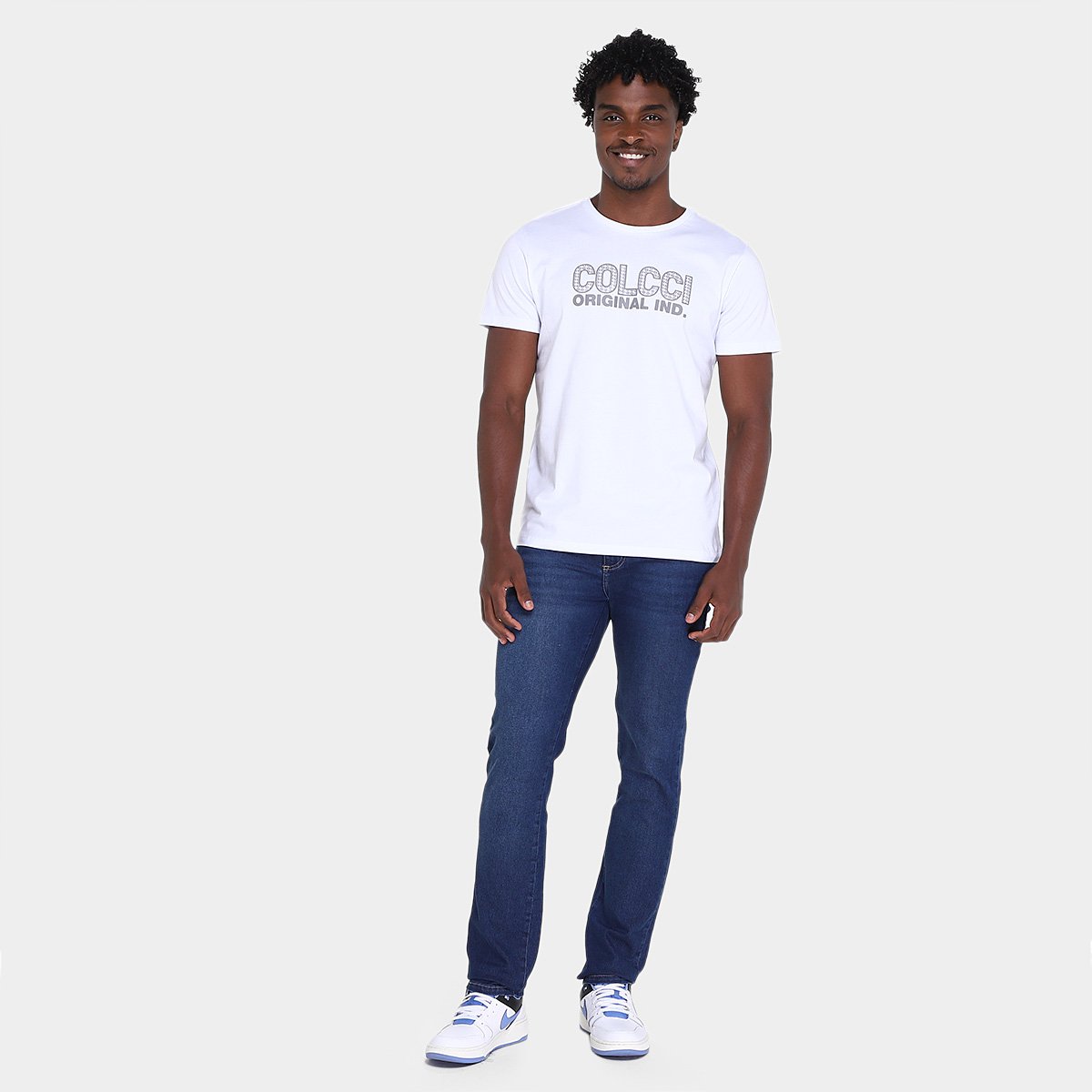 Miniatura Calça Jeans Colcci Alex Slim Masculina Azul - 38