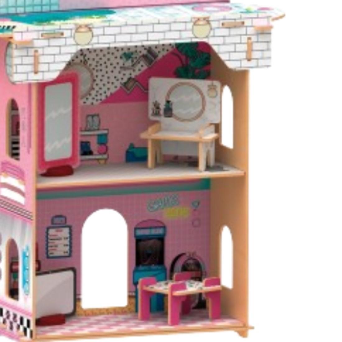 Miniatura Jogo Quebra Cabeça Casinha 3D Lol Surprise Brincadeira