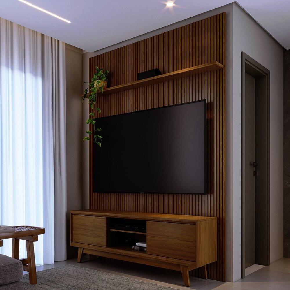 Miniatura Rack com Painel para Tv até 65 Polegadas Milo Cumaru