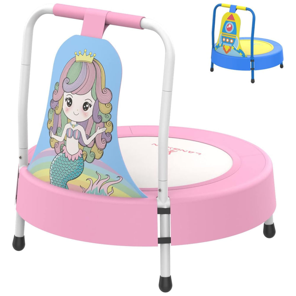 Miniatura Mini Trampolim Infantil LANGXUN Presente de Aniversário para Bebês, Meninos e Meninas Ideias Divertidas para Brincar e... 110v