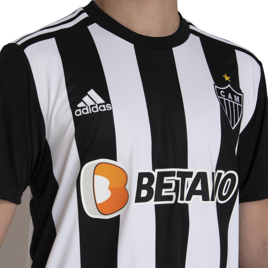 Miniatura Camisa Adidas Atlético-MG I 22/23 Masculina PRETO/BRANCO - 2G
