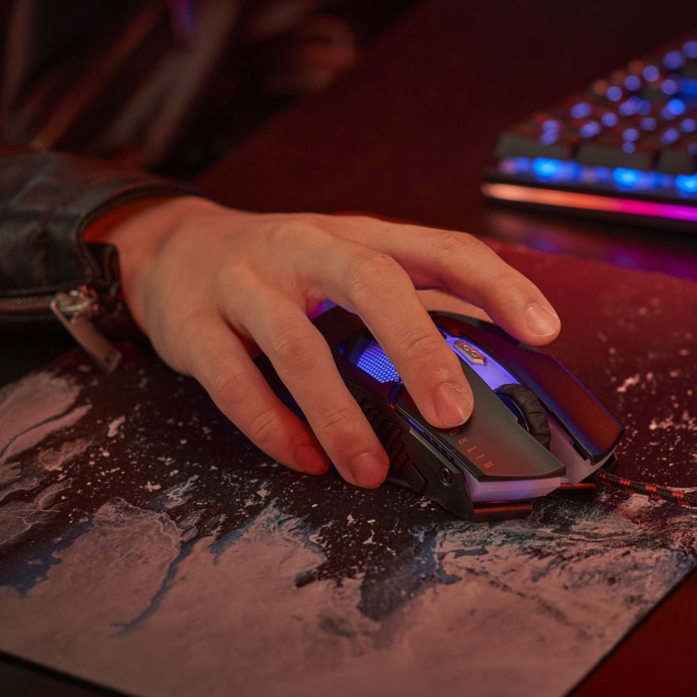 Mouse Gamer Óptico Acer Nitro NMW200 Gen 2LED Retroiluminado em 7 cores 6 botões 7200 DPI 125 MHz USB