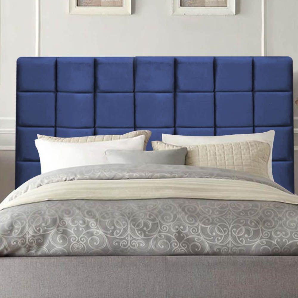 Miniatura Painel Para Cama Box Casal 1,40 Cm Clara - House Azul