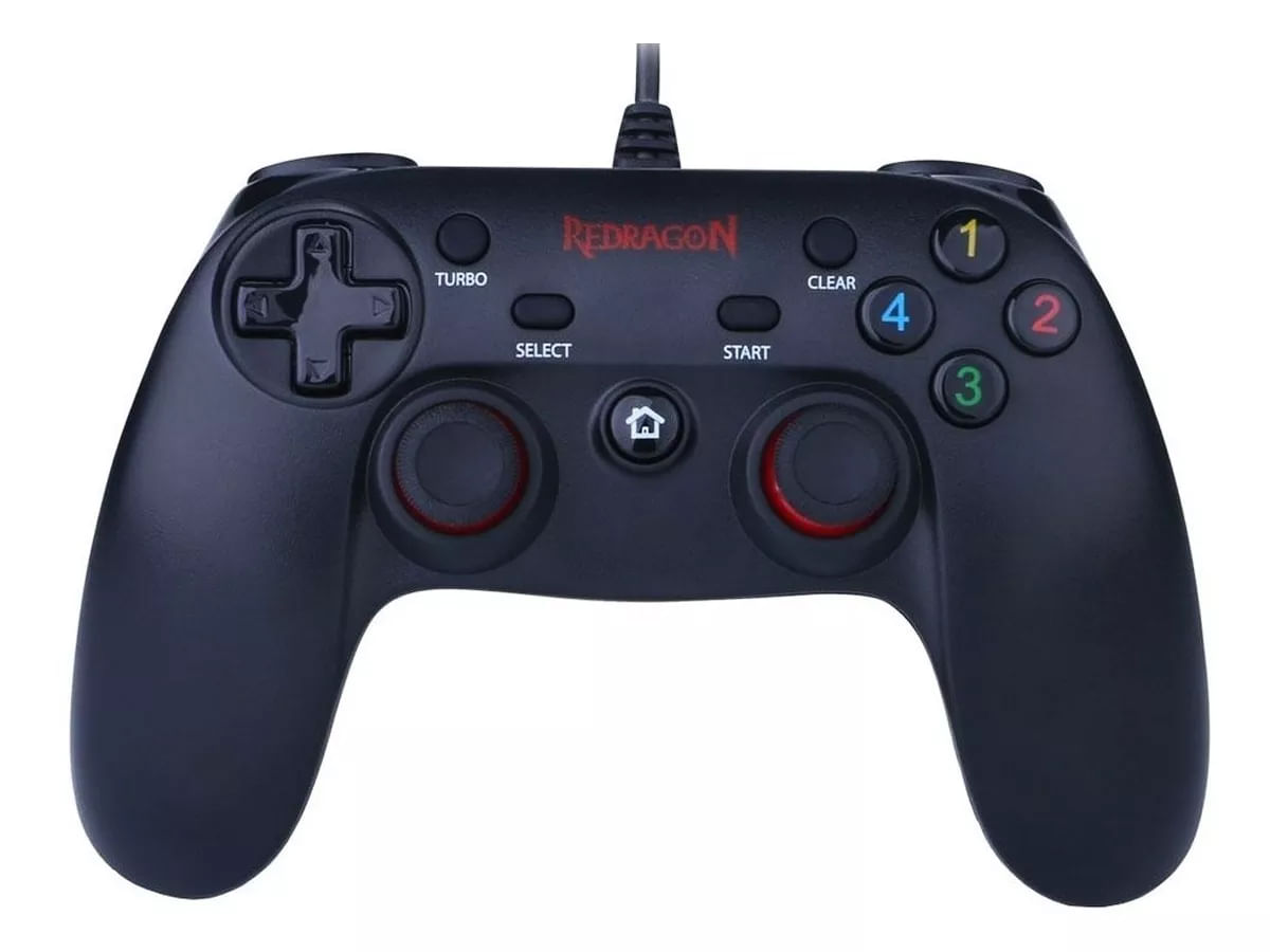 Miniatura Gamepad Joystick Redragon Saturn G807 Usb Pc Ps3 C/ Vibração