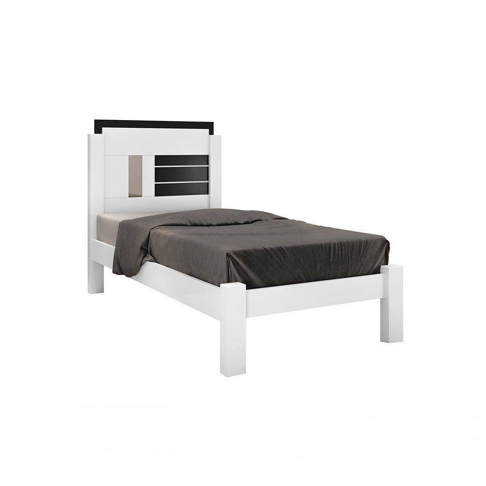 Miniatura Cama Solterio Framar Amanda Branco-preto