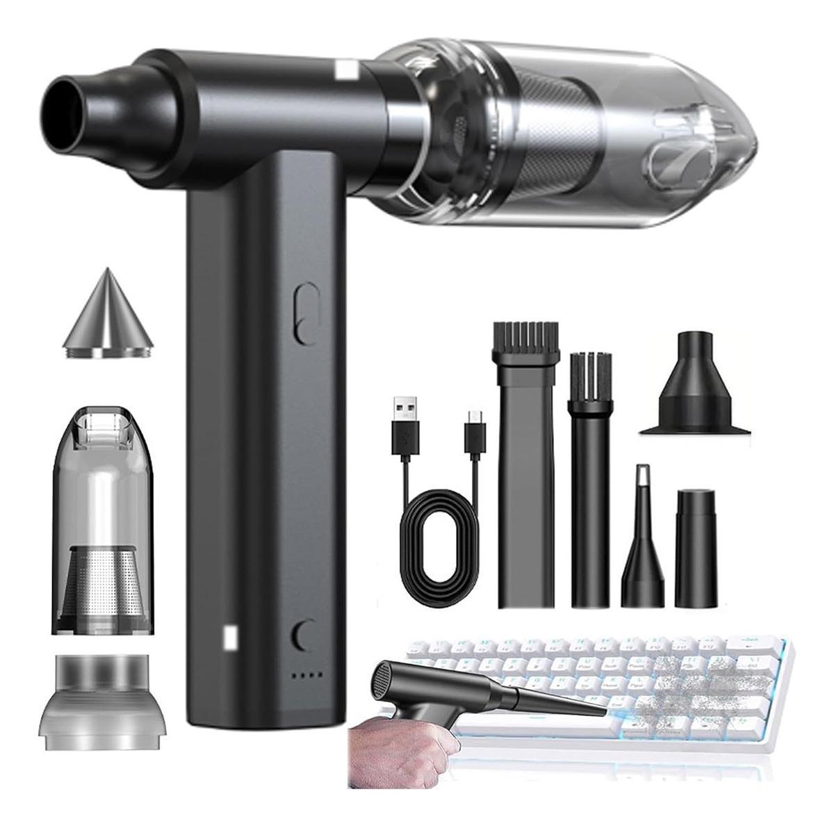 Miniatura Aspirador E Soprador Pó Potente Usb Turbo Jet 120.000 Rpm