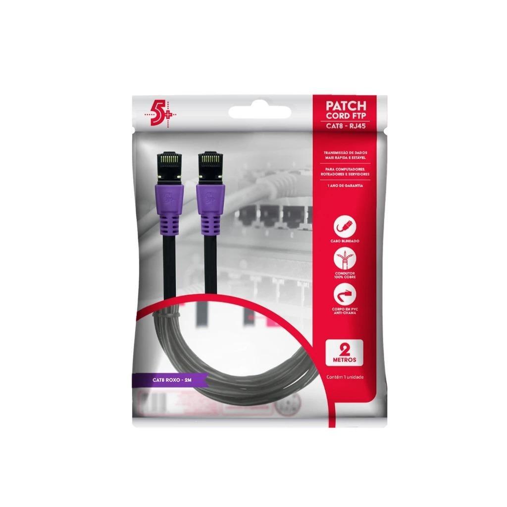 Miniatura Cabo De Rede Cat8 Rj45 Ethernet Patch Cord 40Gbps 2000Mhz 2M