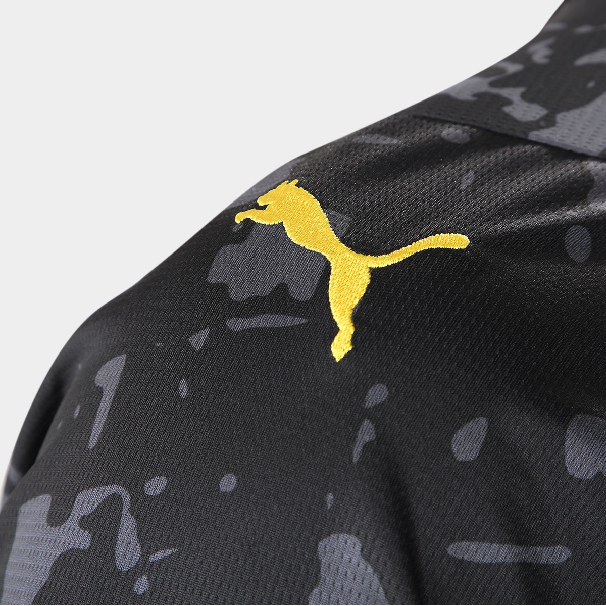 Camisa Borussia Dortmund Away 23/24 s/nº Torcedor Puma Masculina Preto+Amarelo - EEGG