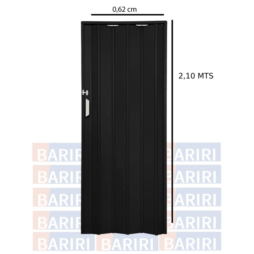 Miniatura Porta Sanfonada PVC 210x0,62cm Bariri Preto
