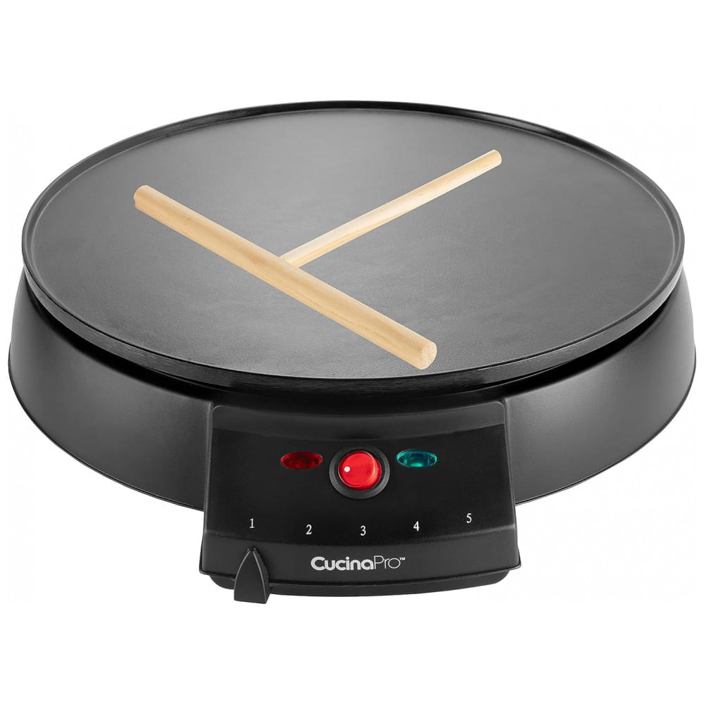 Miniatura Máquina de Crepe Elétrica antiaderente, 1000W, 110v, CUCINAPRO 1448, Rosa