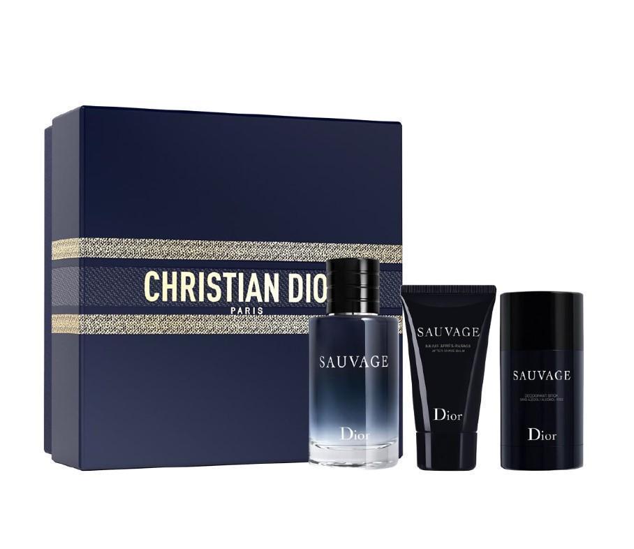 Miniatura Kit Perfume Sauvage 100ml + Balm 50ml + Stick 75g
