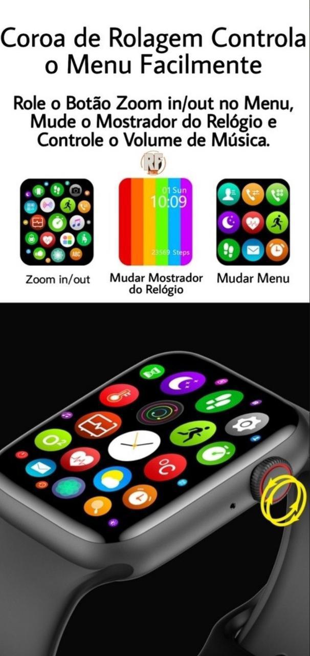 Smartwatch Iwo12 Lite Pro Serie 6 Feminino Masculino Top Nfe Homologação: 43571603030