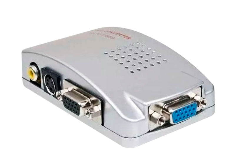 Miniatura Conversor PC TV De Vga Para AV com Saídas S-vídeo E Vga Rca