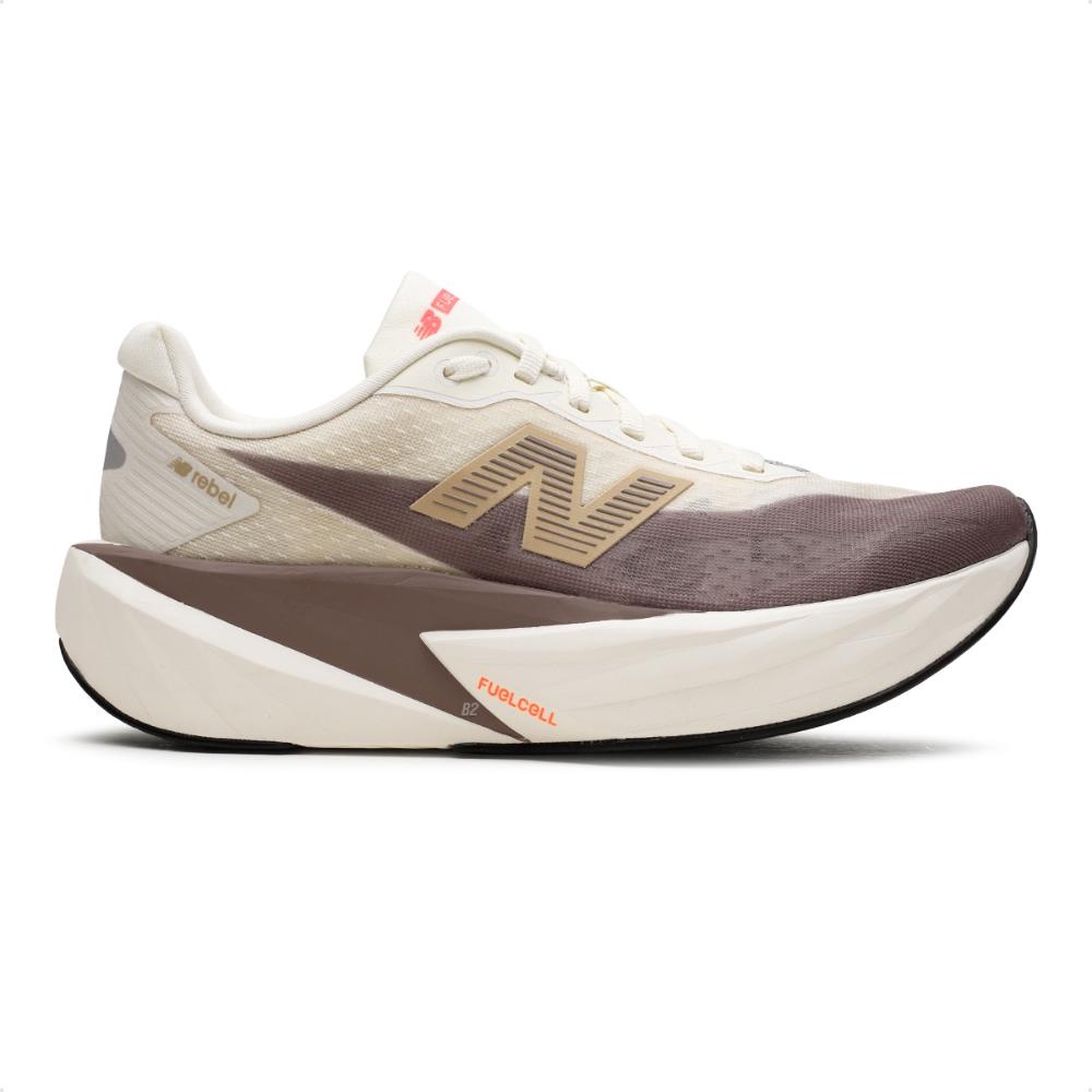 Miniatura Tenis New Balance Fuelcell Rebel V5 Feminino Bege / Marrom - 34