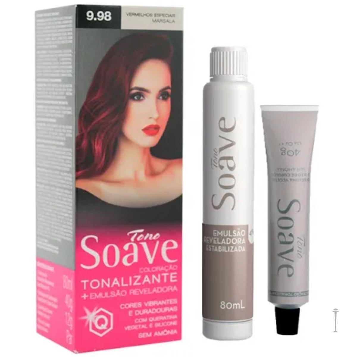 Miniatura Tonalizante Soave Capelli - 9.98 Vermelho Marsala