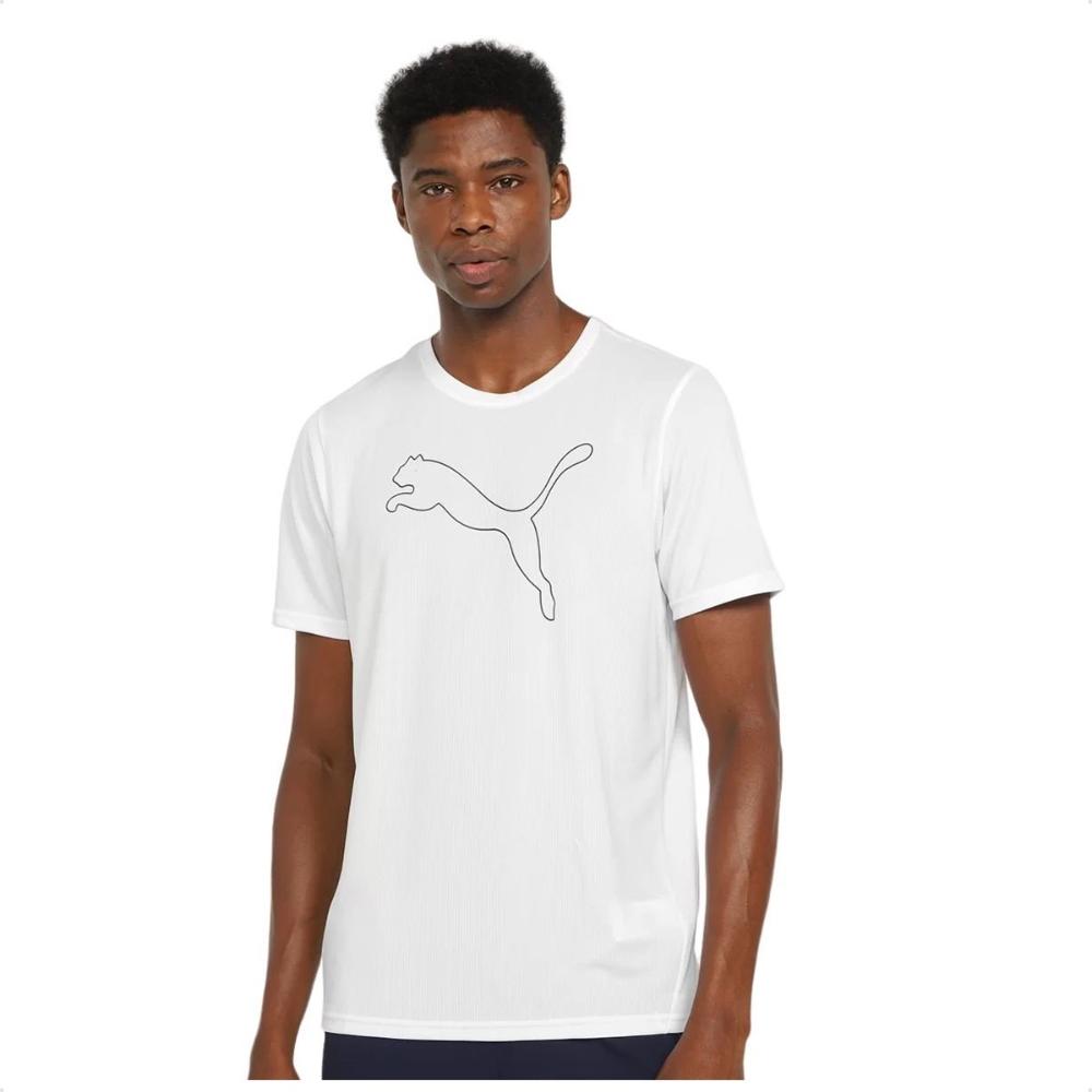 Miniatura Camiseta Puma Performance Cat Tee Masculina Branco - 2GG